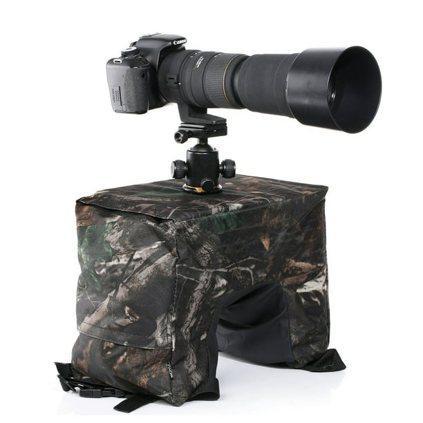 Movo Photo THB02 Camouflage Camera Lens Bean Bag with Head Mounting ...