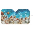 thumbnail image 3 of Xixirimido Windshield Sunshade for Car Foldable Front Window Cover Sun Shade Sun Visor Block UV Rays Universal Fit Automotive Accessories, Sea Starfish Shell Conch, 3 of 8
