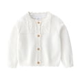 thumbnail image 2 of Godderr 6M-3Y Knitted Cardigan Sweater Fall Spring Long Sleeve Outwears Jackets Lacey Lapel Sweater Sweet Warm Knit Sweater Knitwear for Baby Girls Infant, 2 of 7
