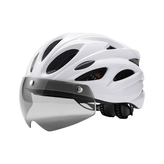 Cycling Helmets with LED Light & Goggles Bicycles Safety Cap Light Weight Bike Helmets Outdoor Cycling Accessory