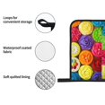 thumbnail image 4 of Daiia Brightly Colored Cupcakes Pattern Oven Mitts and Pot Holders 4 pcs Set,High Heat Resistant 500 Degree Extra Thicken Long Kitchen Cotton Oven Glove, 4 of 6