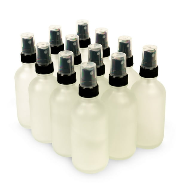 The Bottle Depot 7 Colors Available The Bottle Depot Bulk 12 Pack 4 Oz Clear Frosted Glass Bottles With Spray Wholesale Quantity For Essential Oils Serums With Pretty Frosted Finish