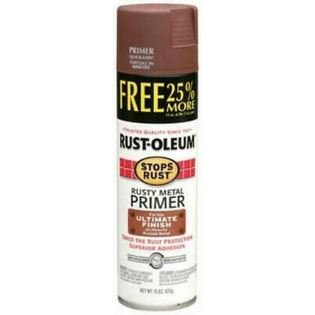 2 PK Rust-oleum Stops Rust 15 OZ Rusty Metal Primer Spray Paint 25% More (Best Paint For Rusty Metal)