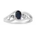 thumbnail image 1 of 14k White Gold Oval Sapphire And Diamond Ring, 1 of 8