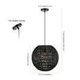 thumbnail image 4 of JONATHAN Y Luna 15.75" 1-Light Bohemian Modern Woven Rattan/Iron LED Pendant, Black, 4 of 10