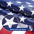 thumbnail image 4 of Samerd 3x5 ft USA Flag, Heavy Duty 210D Nylon, Embroidered Stars, Sewn Stripes, Weather Resistant, 4 of 6