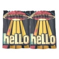 thumbnail image 7 of Yayeee Kitchen Curtains Tier Pair Light Filtering 27"x24" Rod Pocket Short Cafe Window Panel, Red UFO, 7 of 7