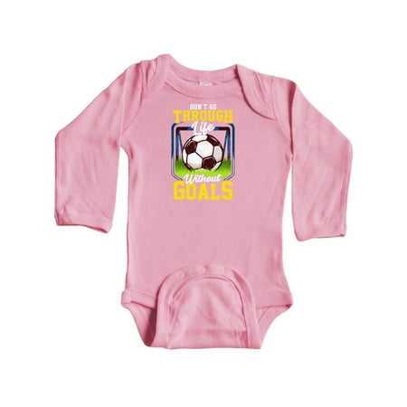 

Inktastic Soccer Funny Goals Gift Baby Boy or Baby Girl Long Sleeve Bodysuit