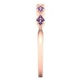 thumbnail image 4 of 0.1 ct Brilliant Round Cut Simulated Alexandrite 18K Rose Gold Stackable Band SZ 5.5, 4 of 6
