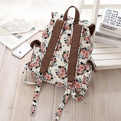 kenox canvas school college backpack