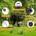 Sophia & William Portable 22" Kettle Charcoal BBQ Grill with Rotisserie