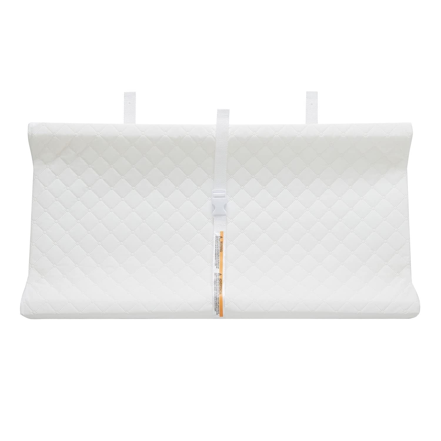 Pemberly Row Contemporary Vinyl Cover Contoured Changing Pad in White