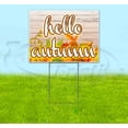 thumbnail image 1 of Hello Autumn (18" x 24") Yard Sign, Includes Metal Step Stake, 1 of 6