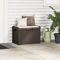 thumbnail image 5 of vidaXL Patio Storage Box with Seat Cushion Brown 33 gal PP, 5 of 8