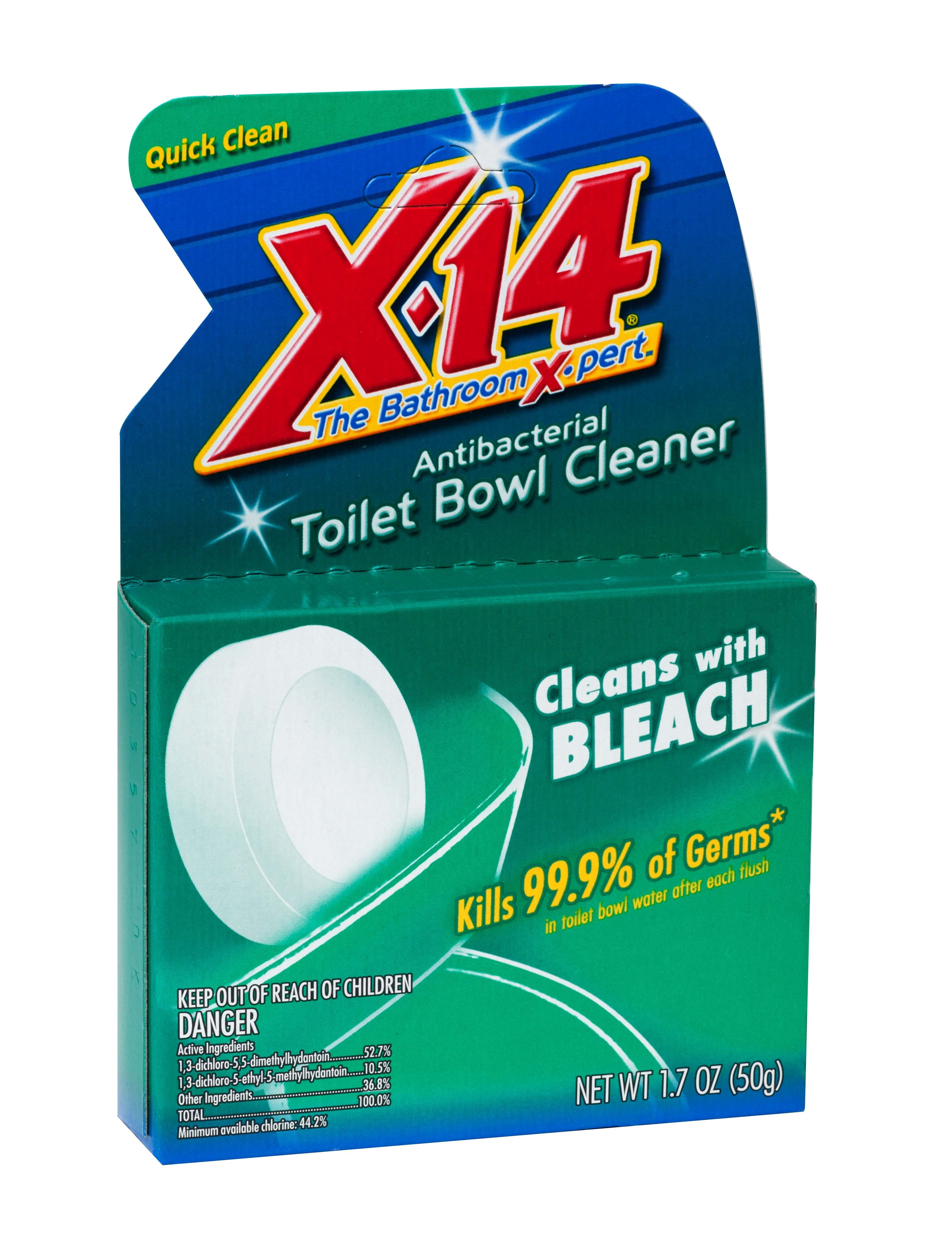 X14 Antibacterial Toilet Bowl Cleaner with Bleach, 1.7 Oz