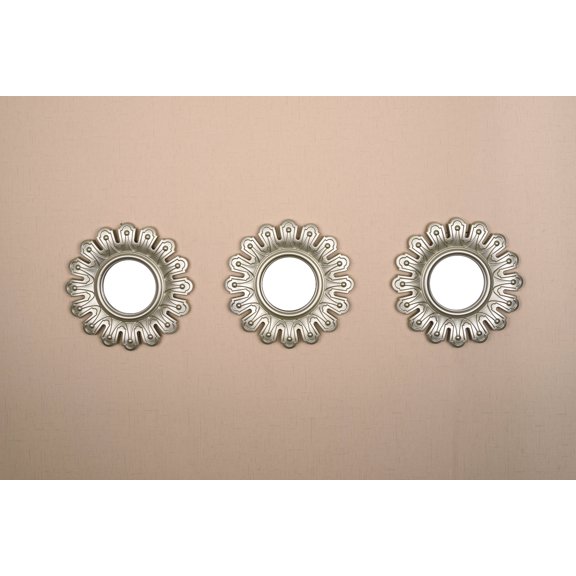 All American Collection New Seperated 3 Piece Decorative Mirror Set, Wall Accent Display
