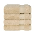 thumbnail image 5 of Cotton Paradise 100% Cotton 4 Piece Washcloths, Soft Absorbent Small Hand Face Towels Wash Rags for Body, Beige, 5 of 6