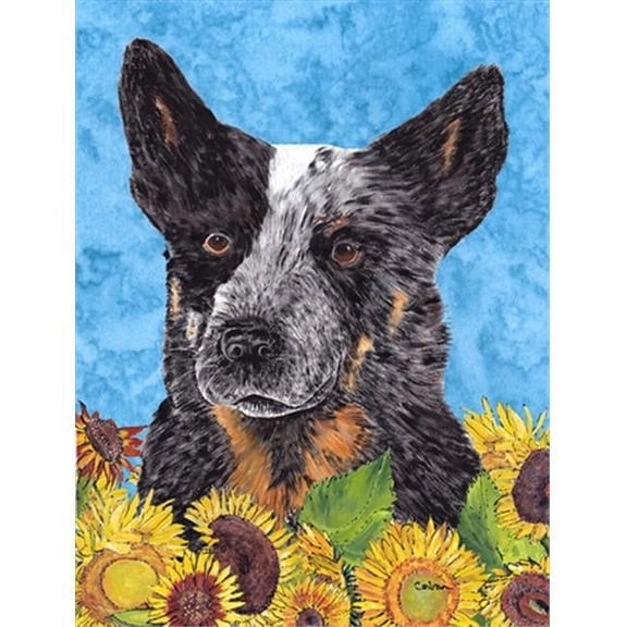 Australian Cattle Dog Flag Canvas House Size