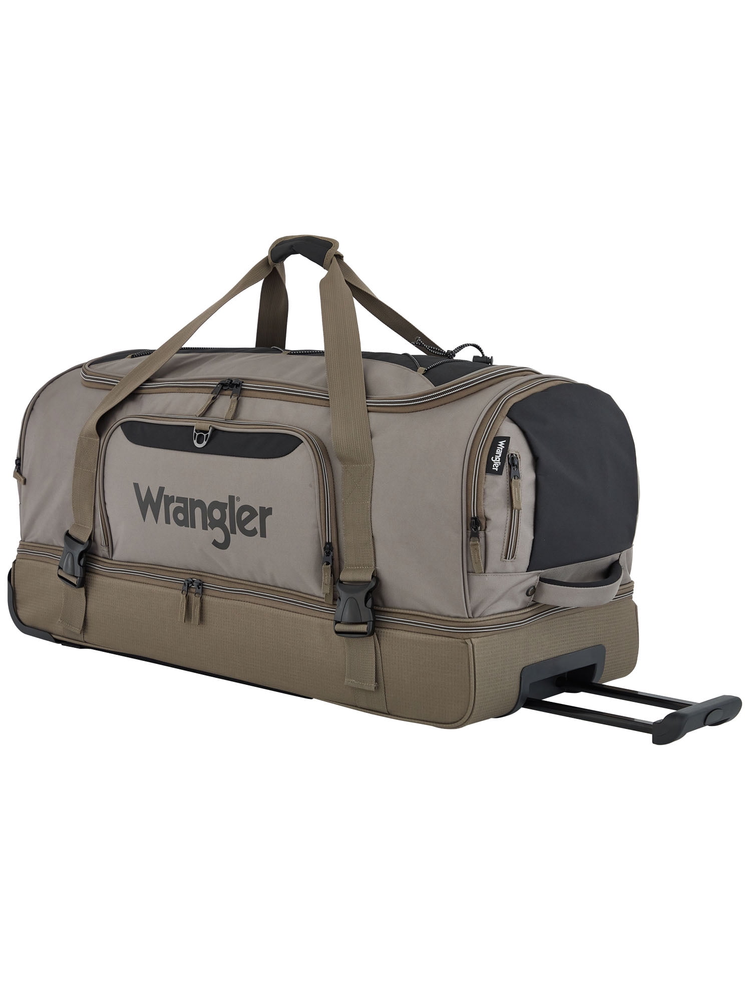Wrangler Jumbo 36" Drop-Bottom Rolling Duffel with Telescopic Handle - Fallen Rock