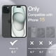 thumbnail image 2 of Funda JeTech Silicone para iPhone 15 de 6.1 pulgadas (negra), 2 of 6