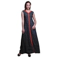 thumbnail image 1 of Bimba Robe Longue Décontractée d'Été Sans Manches à Fente avant Imprimée pour Femmes - Très Petit, 1 of 5