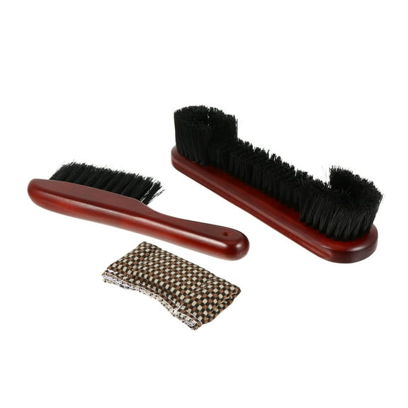 QIFULL Pool Table Maintenance Tool Dark Red Billiard Table and Rail Brush 1 Set 10.23x9.44x2.16 Inch