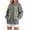 #Gray 1, variant on Vynhevius Womens Sweatshirt Solid Crew Neck Long Sleeve Back Pleated Pockets Casual Loose Pullover Top