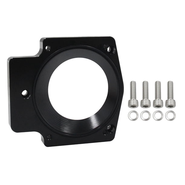 Junta de acelerador de 102 mm, aluminio, multifunción, ligero y grueso. Negro