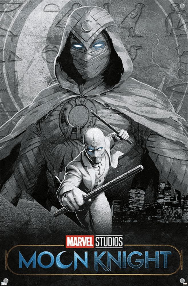 Marvel Moon Knight - Teaser Wall Poster with Push Pins, 14.725" x 22.375"