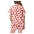 thumbnail image 5 of Halloween Pajamas Kids Size 2-3 Years Boys Girls Halloween Sleepwear Short Sleeve Top with Elastic Shorts Girls' Pajama Sets Light Pink, 5 of 6