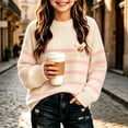 thumbnail image 5 of Girls Mock Neck Loose Knit Sweaters Kids Long Sleeve Warm Cute Fashion Pullover Tops 4-12 Years Pink 5-6 Years, 5 of 6