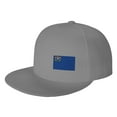 thumbnail image 1 of DouZhe Flat Brim Cap Snapback Hat, Nevada State Flag Prints Adjustable Gray Adult Baseball Cap, 1 of 6