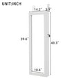thumbnail image 2 of Aukfa Jewelry Mirror Cabinet Organizer Armoire Wall/Door Mounted Lockable - White, 2 of 10