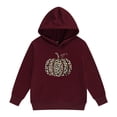 thumbnail image 5 of Coerni Girls Leopard Pumpkin Hoodie Trendy Oversized Pullover Long Sleeve Sweatshirt with Kangaroo Pocket Kids Fall Tops Halloween Clothes, 5 of 6