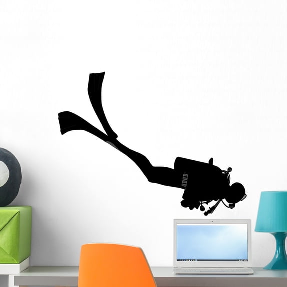 Scuba Divers Wall Decal by Wallmonkeys Peel and Stick Graphic (24 in W x 18 in H) WM222973
