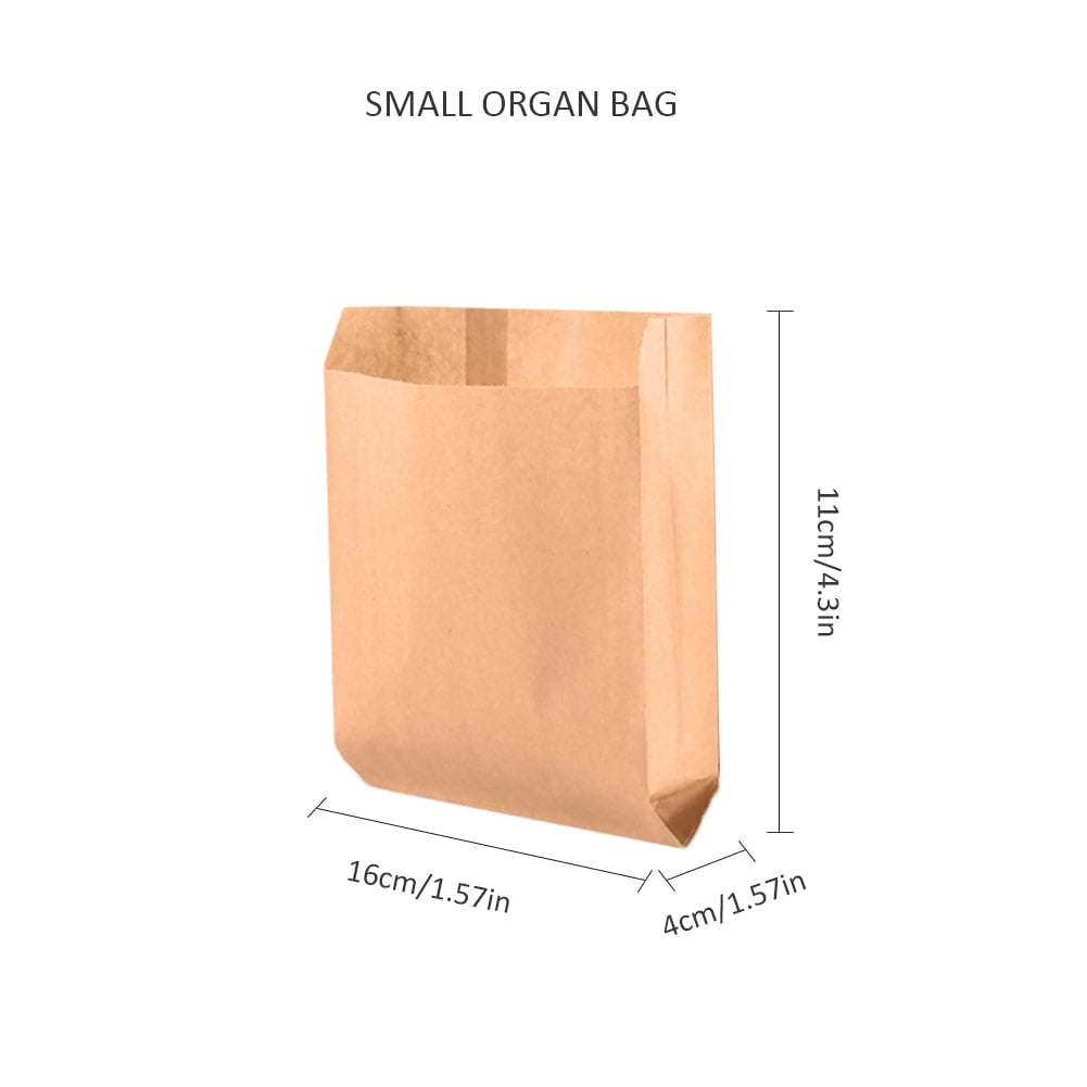 100pcs Durable Lightweight Paper Grocery Bag, Lunch Bag, Kraft Paper