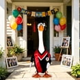 thumbnail image 4 of 4 Piece Graduation Themed Porch Goose Outfits With Gown Cap Glasses And Diploma Scroll For 19-23 Inch Statues Graduation Season Front Porch Decor, 4 of 7