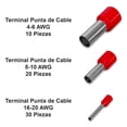 thumbnail image 4 of Kit Car Audio Instalador Terminal Thermofit Cinchos Conectores Termoflex 615 Pza Terminales Ojillo / Terminal Doble Hi-low /zapatas Hembras / Terminales Espada LK-COT-615 Steelpro Links, 4 of 6
