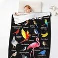 thumbnail image 6 of Bird Blanket Best Gifts for Lover Girls Boys Women Adults Super Soft Warm How to Identify A Bird Throw Blanket Perfect for Sofa Bed Camping Blankets All Season Use (50" L X 40" W), 6 of 6