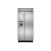 Jenn-Air JS42PPDUDE - Refrigerator/freezer - side-by-side with water dispenser, ice dispenser - built-in - niche - width: 41.3 in - depth: 24 in - height: 83.9 in - 25 cu. ft - stainless steel