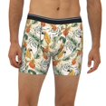 thumbnail image 2 of Men'S Boxer Briefs, Vintage Cute Parrot Flower Plant Soft And Breathable Mens Underwear Boxer Briefs With Widen Waist, 2 of 2