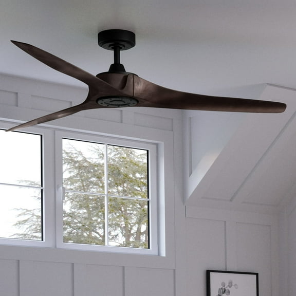 Luxury Modern Ceiling Fan, 11.25H x 60W, with Contemporary Style, Olde Bronze, UHP9280 by Urban Ambiance