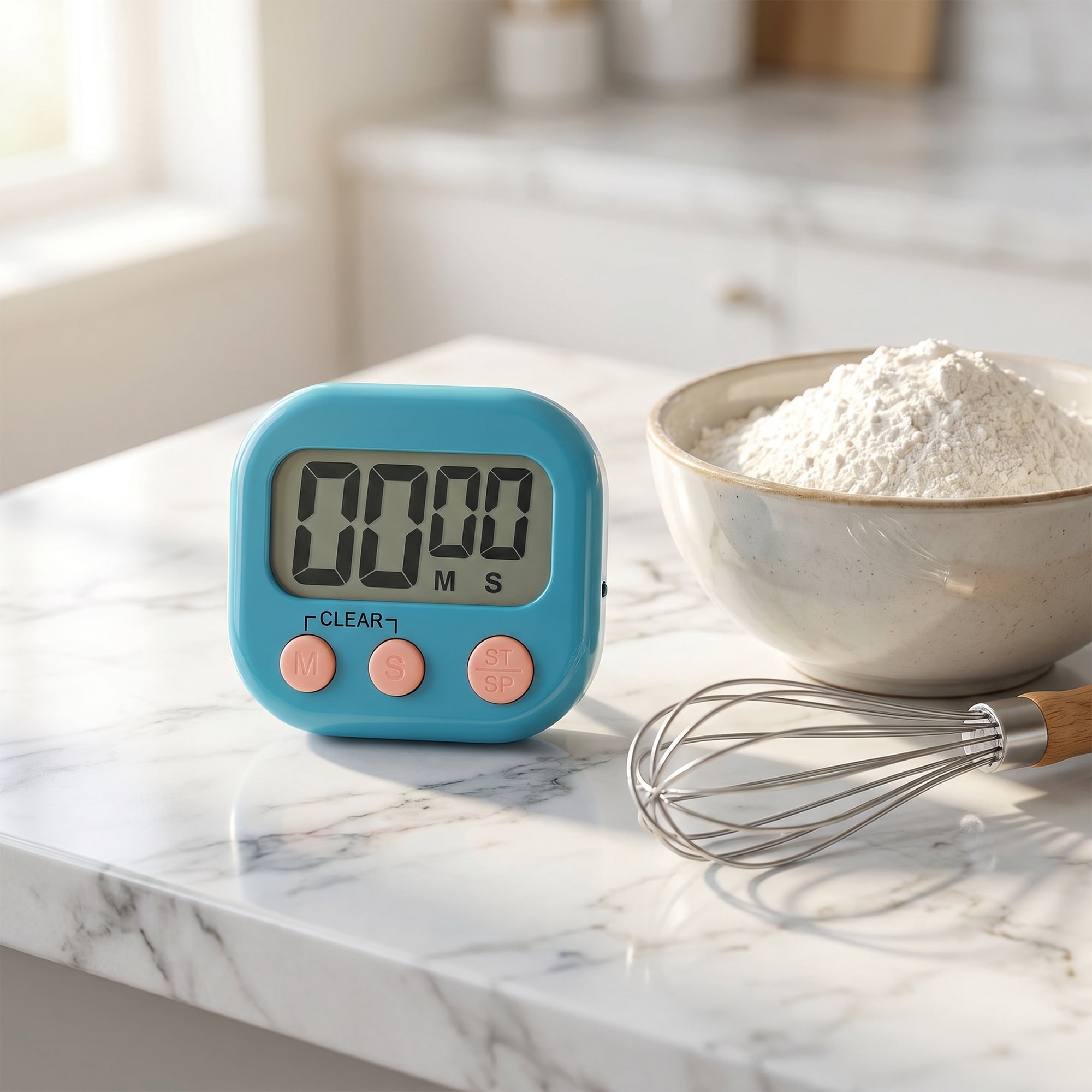 Unique Bargains Loud Alarm Magnetic Backing Kitchen Timer for Cooking Blue