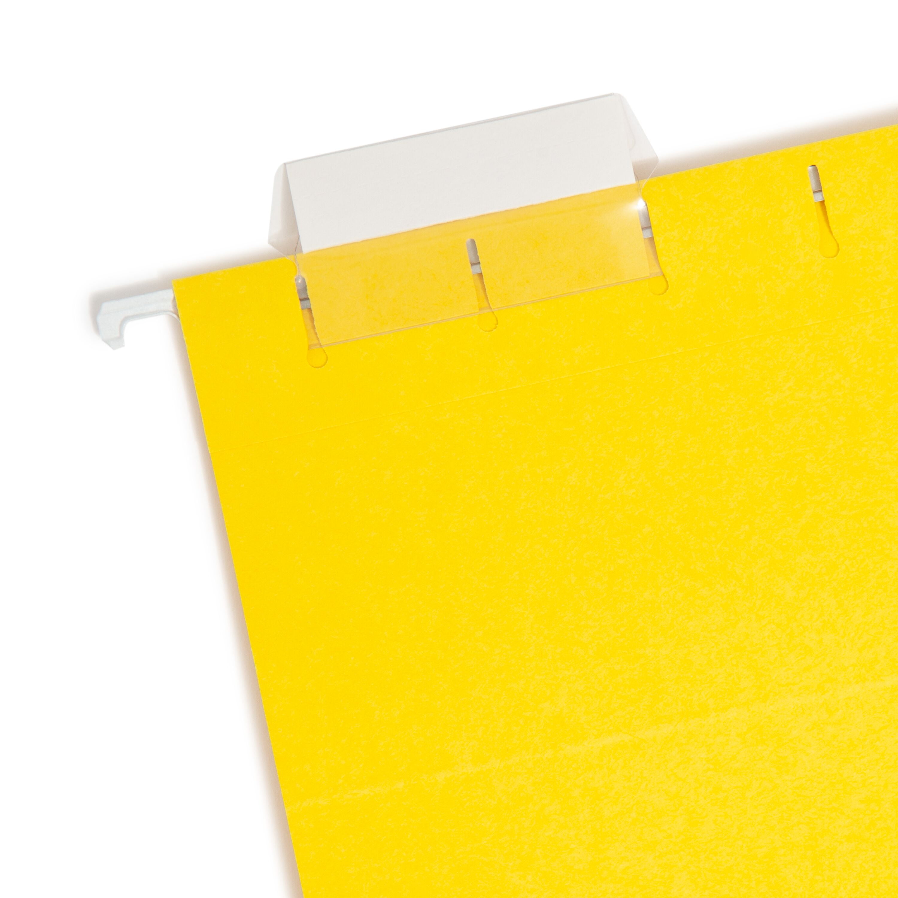 Smead Hanging File Folder with Tab, 1/5-Cut Adjustable Tab, Letter Size, Yellow, 25 per Box (64069)