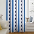 thumbnail image 6 of Coastal Turtle Sheer Curtains 72 Inches Long, Blue Stripe Navy White Geometric Ocean Light Filering Curtains, Breathable Simi Curtain Privacy Drapes for Living Room Bedroom Window Treatment, 6 of 9