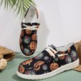 thumbnail image 6 of Women Halloween Christmas Canvas Sneakers Casual Lace up Flats Loafers Comfortable Walking Slip on Shoes, 6 of 8