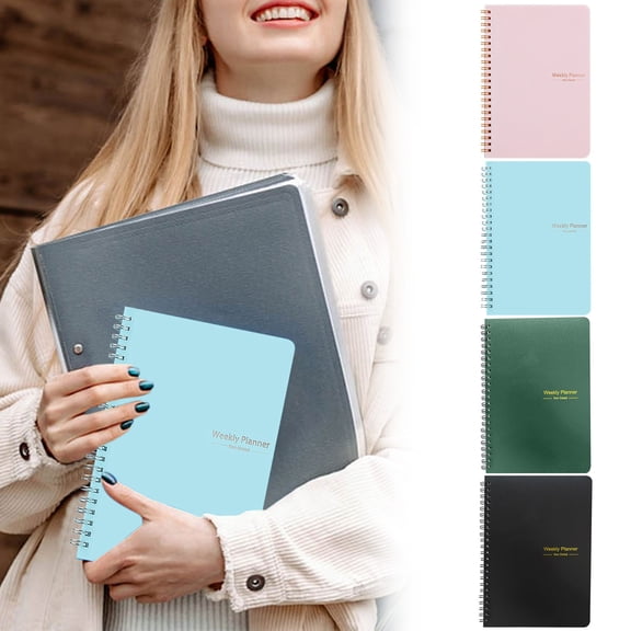 Weekly Planner Notebook A5, Undated Weekly Planner, Weekly Goals Notebook, A5 To Do List Planner, Habit Tracker Journal with Spiral Binding