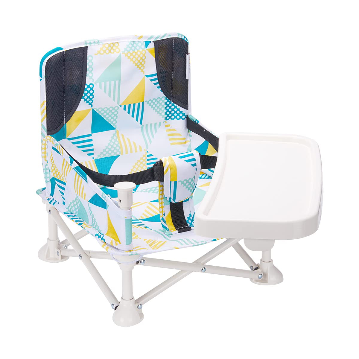 Teal VEEYOO Travel Booster Seat with Removable Tray Park Beach, Compact Folding Portable High Chair for Dining Camping 