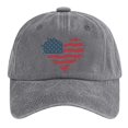 thumbnail image 3 of XIAOCHA Mens Printed Washed Baseball Cap Adjustable Hat Band Party Dad Hat,Grey, 3 of 3