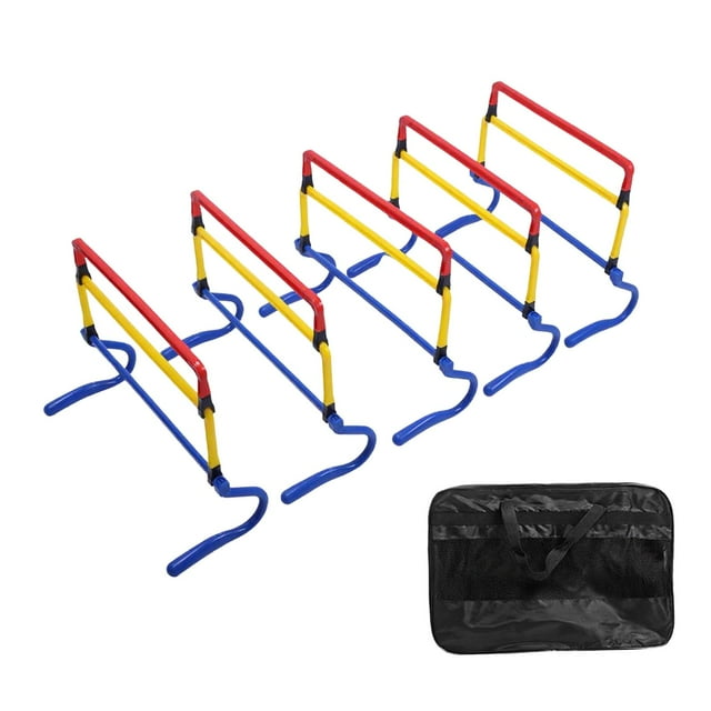 DYNWAVECA 5 Pcs Obstacles d'Entraînement d'Agilité Ajustables pour Courses de Football Multicolores
